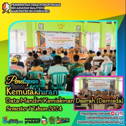 Pungpungan: Penetapan Pemutakhiran Data Mandiri Kemiskinan Daerah (DAMISDA), Semester I 2024