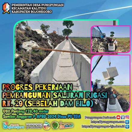 PUNGPUNGAN: Progres Pembangunan Saluran Irigasi di Desa Pungpungan RT.29 